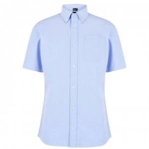 Firetrap Short Sleeve Oxford Shirt Mens - Blue