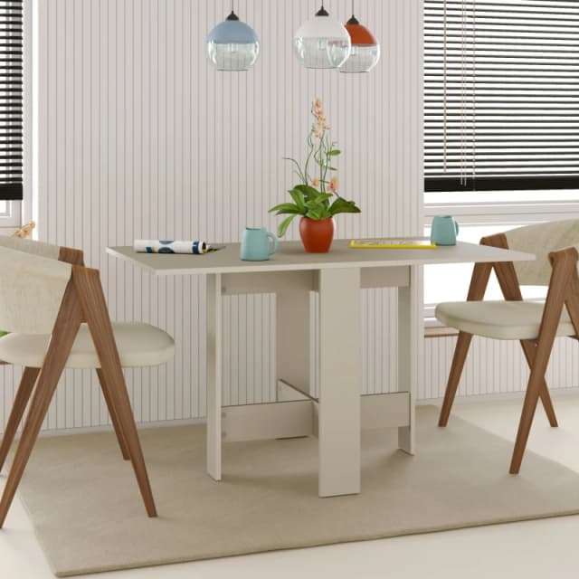 Decortie Artemio' Foldable Table Rectangular Shape 130cm in Beige Size: 1 Pack Beige Unisex 1 Pack
