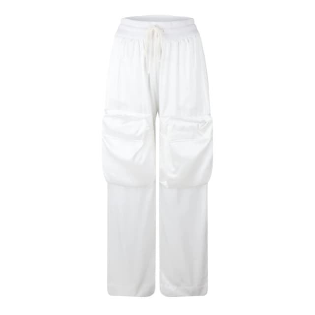 Off White Womens Duchesse Tailored Fit Cargo Trousers White No Color female 6 (38)