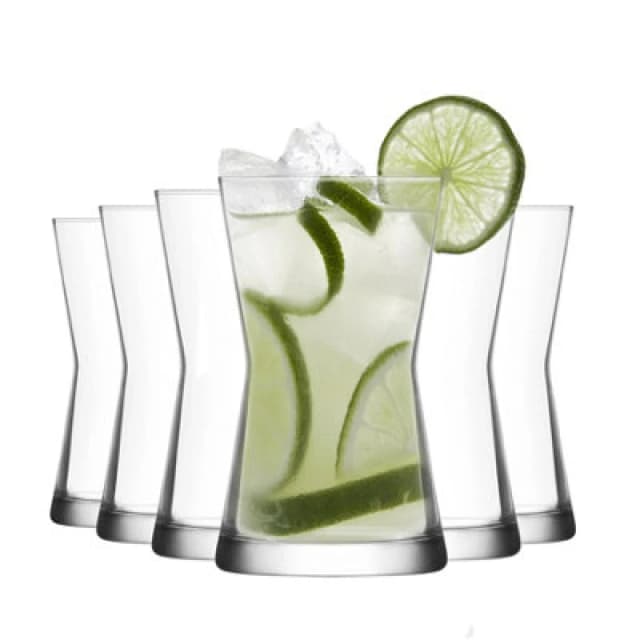 LAV Glassware Lav Derin Highball Glasses - 350Ml - Clear - Pack Of 6