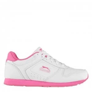 Slazenger Classic Ladies Trainers - White/Cerise