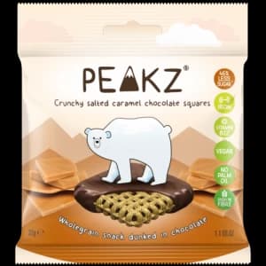 Peakz Crunchy Salted Caramel Squares 32g