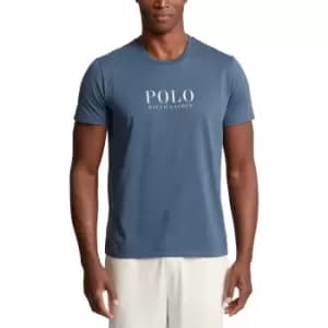 Logo Print Pyjama T-Shirt in Cotton with Short Sleeves