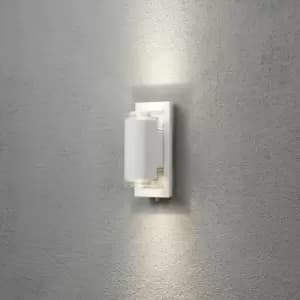 Potenza Outdoor Modern Up Down Wall Light White GU10, IP54