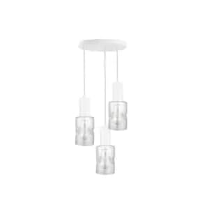 Cross Cluster Pendant Ceiling Light White, 30cm, 3x E27