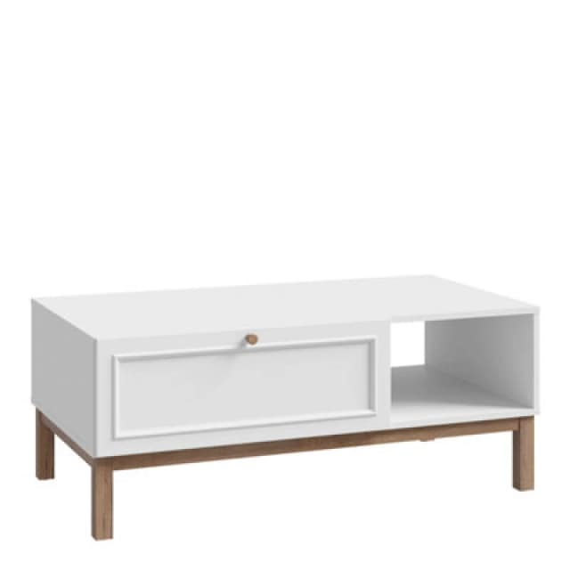 Wensley 1 Drawer Coffee Table In Light Grey And Oak, Grey RDCFTT5175LM848