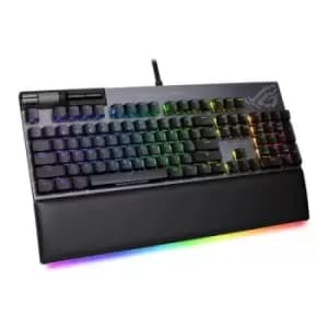 Asus ROG STRIX FLARE II ANIMATE RGB Mechanical Gaming Keyboard w/ PBT Keycaps USB ROG NX Red Switches Detachable Wrist Rest Customisable AniMe Matrix