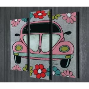 UC60 Multicolor Decorative Canvas Painting (3 Pieces)