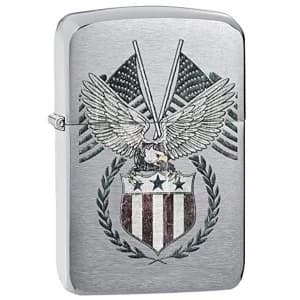 Zippo 1941 Replica American Flag Brushed Chrome Lighter