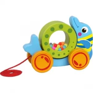 Wooden Pull Along Rolling Dolphin