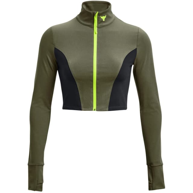 Under Armour Project Rock Cropped Gym Jacket Womens - Green Green 8