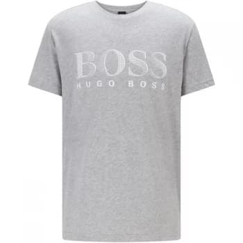 Hugo Boss Crew Neck Large Logo T-Shirt Grey Size L Men
