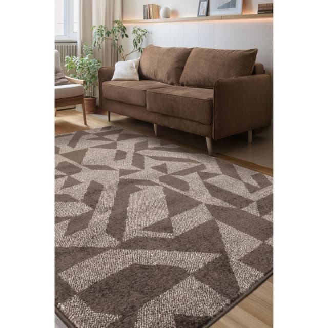 Homemaker Juno Geometric Natural 120x170 Rug, Cream JUNOGEONAT120
