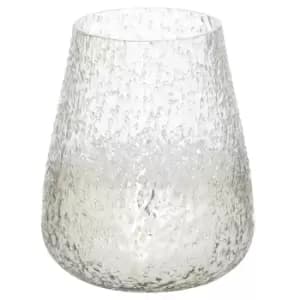 Lustre Silver Domed Candle Holder