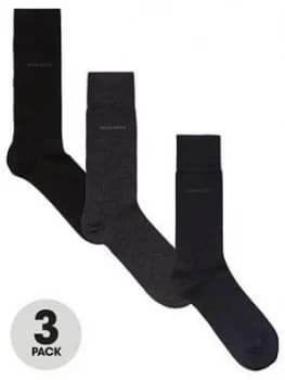 Hugo Boss 3 Pack Socks Black/Navy/Grey