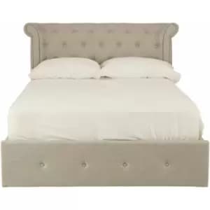 Edison Light Grey Double Ottoman Bed - Premier Housewares