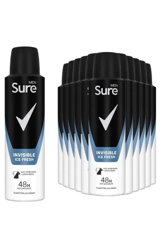 Sure Alcohol-Free Men Motion Sense 'Body Spray Deodorant', 12x150ml White male