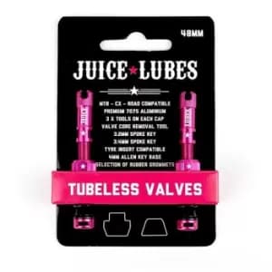 Juice Lubes Tubeless Valves, 48mm, Pink - Pink