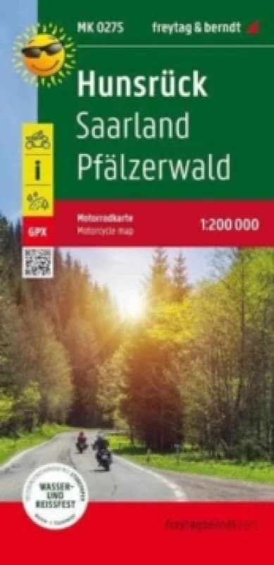 Hunsruck - Saarland - Pfalzerwald, MotorCycle map 1:200 000 Sheet map, folded