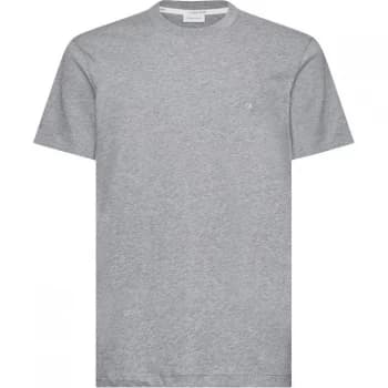 Calvin Klein Cotton Logo Embroidery T-Shirt - Mid Gry Hther