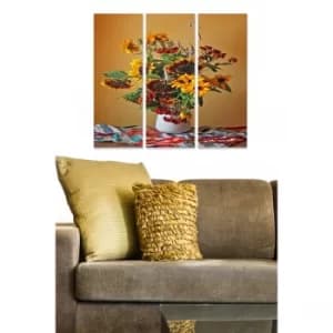 MDF8111724 Multicolor Decorative MDF Painting (3 Pieces)