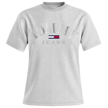 Tommy Jeans College Logo T Shirt - PJ4 SILVER GREY