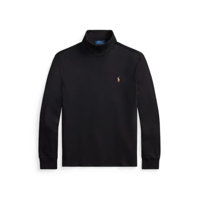 Polo Ralph Lauren Soft Cotton Roll Neck Jumper Polo Black male M