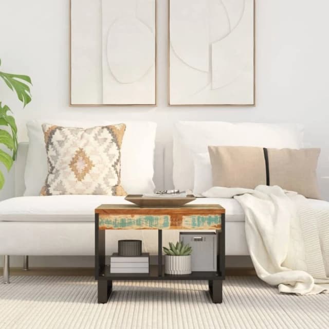 VIDAXL Coffee Table 55x50x40cm Solid Wood Reclaimed Vidaxl 8720845781156