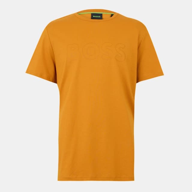 Boss Mens Teebo Regular Fit T-Shirt Dark Yellow male S