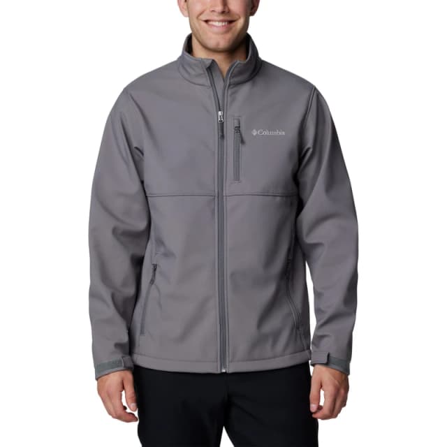 Columbia Mens Ascender Water and Wind Resistant Softshell Jacket Grey male Small