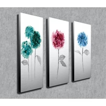 CU17 Multicolor Decorative Canvas Painting (3 Pieces)