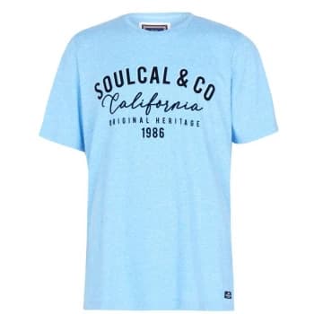 SoulCal Textured Flecked T Shirt - Bright Blue
