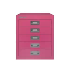 Bisley 5 Drawer Cabinet, Fuchsia