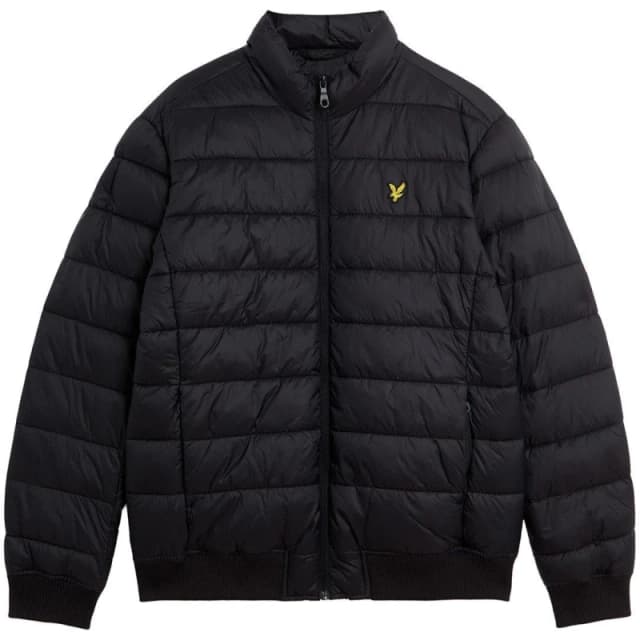 Lyle & Scott Mens Funnel Neck Puffer Jacket in Jet Black
