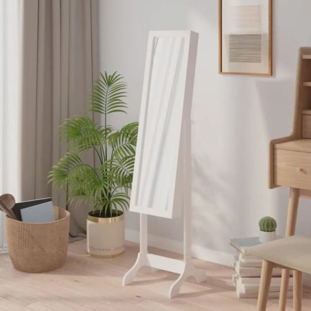 VIDAXL Free-Standing Mirror White 34x37x146cm Vidaxl 8720845675004