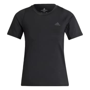 adidas Run Fast Running T-Shirt Made With Parley Ocean Pl - Black