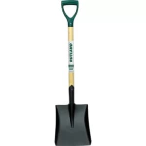 Square Mouth Shovel, Carbon Steel, Hardwood Shaft