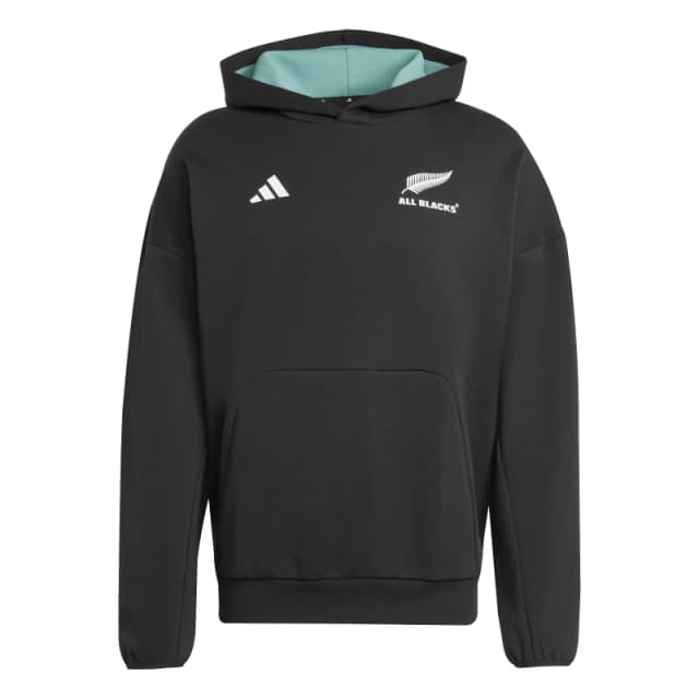 adidas Mens All Blacks Cotton Long Sleeve Hooded Performance Rugby Jacket All Black male S