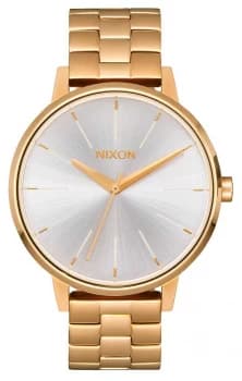 Nixon Kensington Gold / White Gold IP Bracelet Silver Watch