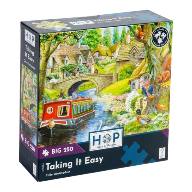 The House Of Puzzles Taking It Easy, BIG 250 Piece Jigsaw Puzzle Multi unisex