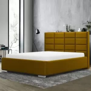 Tuanso Bed Small Double Plush Velvet Mustard