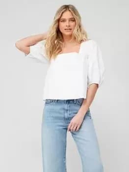 Tommy Hilfiger Cotton Blouse - White, Size 38, Women