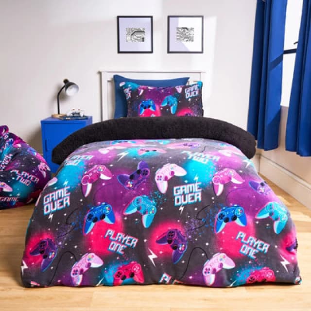 OHS OHS Gaming Fleece Duvet Cover Set Bedding Quilt Warm Size: Single Multi Single Unisex 5027434223091