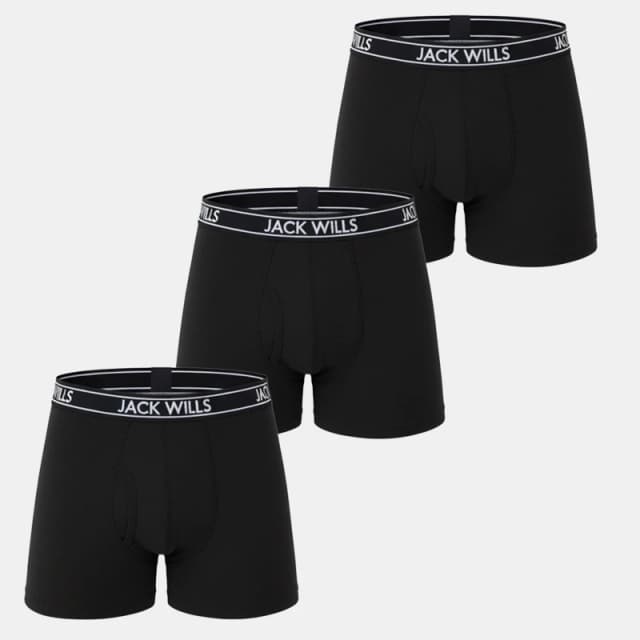 Jack Wills Daundley Multipack Boxers 3 Pack Black male X Small