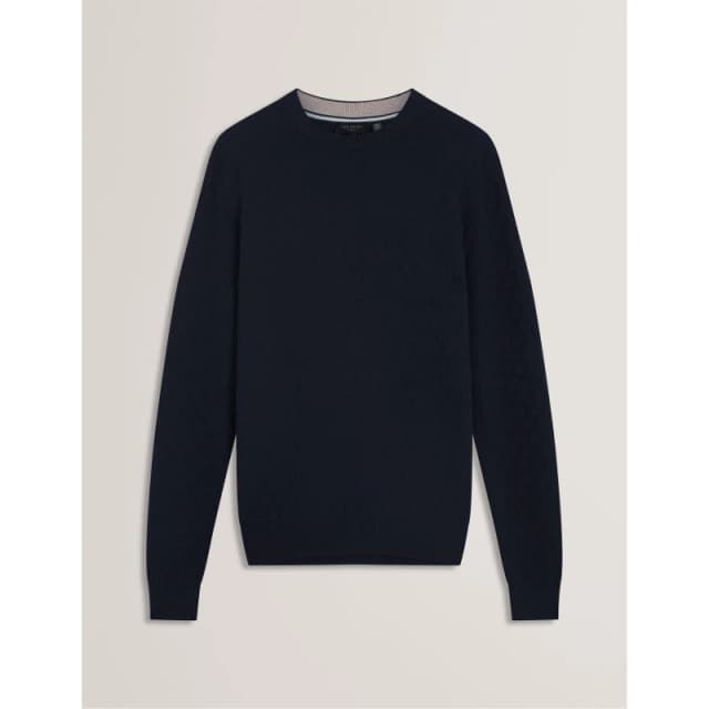 Ted Baker Mens Stitch Crew Neck Knitted Top Navy male M (3)