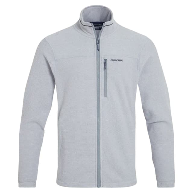 Craghoppers Craghoppers Men Souther Jacket Full-Zip Insulating Active Fleece in Light Grey Size: Small Light Grey S Male 5063260131421
