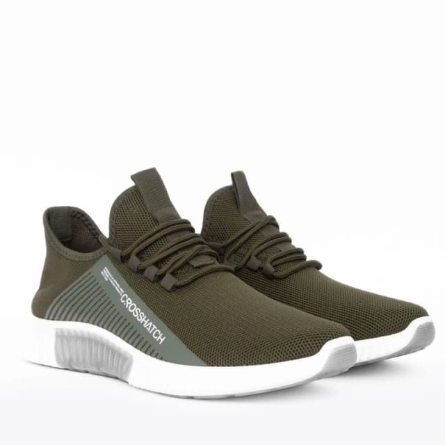 Crosshatch Crosshatch Men Nimbus Trainers in Olive Size: 7 Olive 7 Male 5059294315715