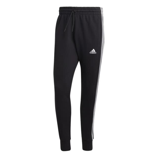adidas Essentials French Terry Tapered Cuff 3- Stripes Joggers - Black S