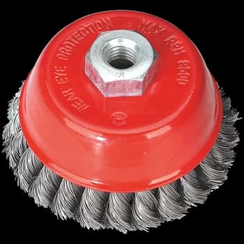Sealey Twisted Knot Wire Cup Brush 100mm M14 Thread