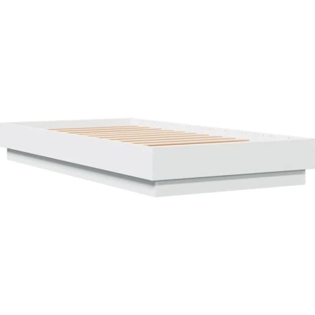 VIDAXL Vidaxl - Bed Frame without Mattress with LED Lights White 75x190cm Small Single 8721012285996